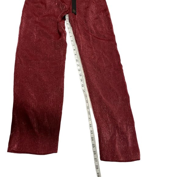 House of Harlow 1960‎ x Revolve Vincent Pant in Lurex Raspberry Red Size XS NWT - Picture 6 of 10